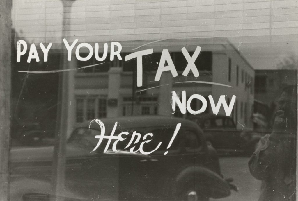 sign to pay your taxes