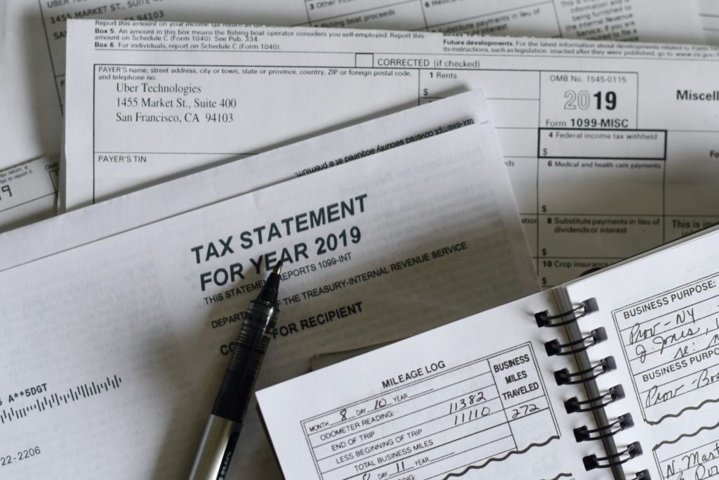 pile of tax returns for 2019