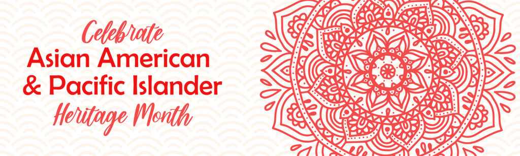 Asian American and Pacific Islander Heritage Month. Vector horizontal banner with mandala. AAPI history annual celebration in USA