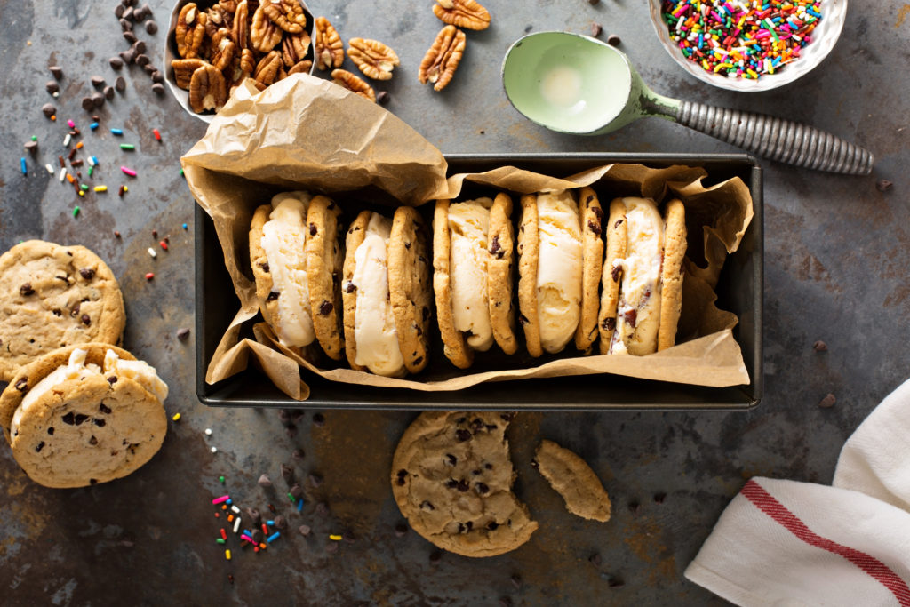 chocolate chip ice cream sandwiches
